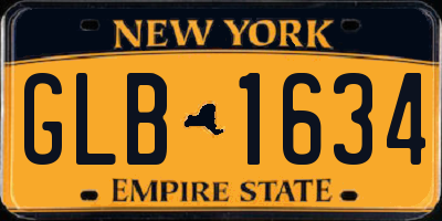 NY license plate GLB1634