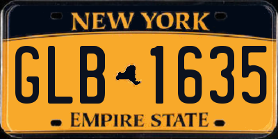 NY license plate GLB1635