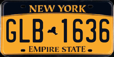 NY license plate GLB1636