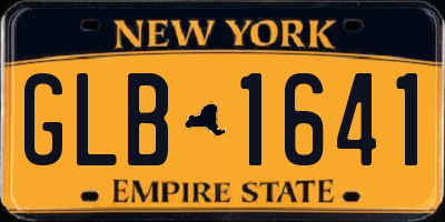 NY license plate GLB1641