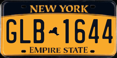 NY license plate GLB1644