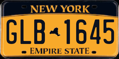 NY license plate GLB1645