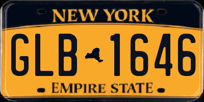 NY license plate GLB1646