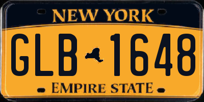 NY license plate GLB1648