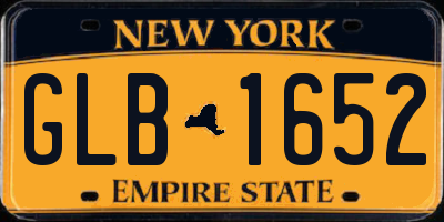 NY license plate GLB1652