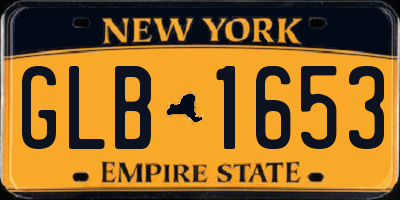 NY license plate GLB1653