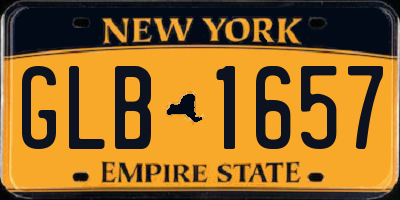 NY license plate GLB1657