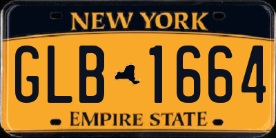 NY license plate GLB1664