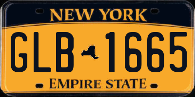 NY license plate GLB1665