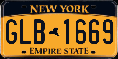 NY license plate GLB1669
