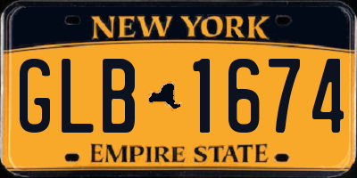 NY license plate GLB1674