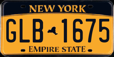 NY license plate GLB1675
