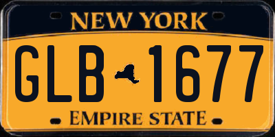NY license plate GLB1677