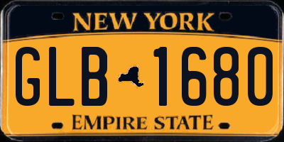 NY license plate GLB1680