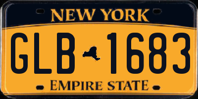 NY license plate GLB1683