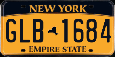 NY license plate GLB1684