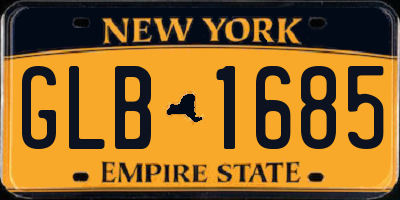 NY license plate GLB1685