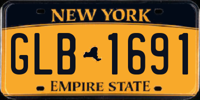 NY license plate GLB1691