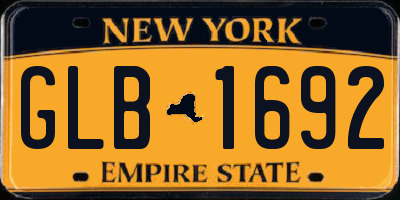 NY license plate GLB1692