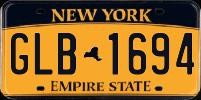 NY license plate GLB1694
