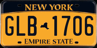 NY license plate GLB1706