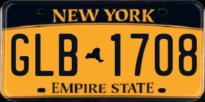 NY license plate GLB1708