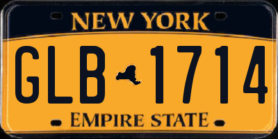 NY license plate GLB1714
