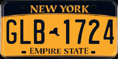 NY license plate GLB1724