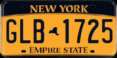 NY license plate GLB1725