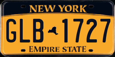 NY license plate GLB1727