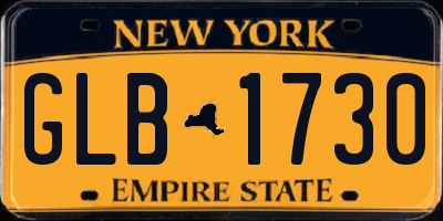NY license plate GLB1730