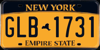NY license plate GLB1731