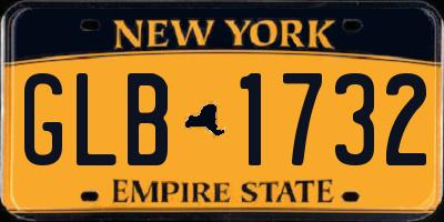 NY license plate GLB1732