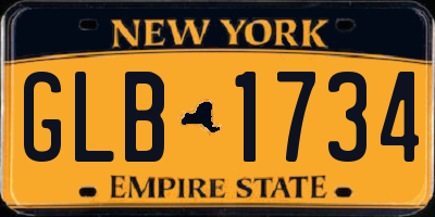 NY license plate GLB1734