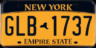 NY license plate GLB1737