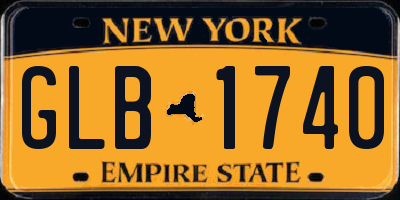 NY license plate GLB1740