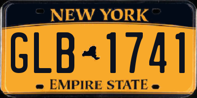 NY license plate GLB1741