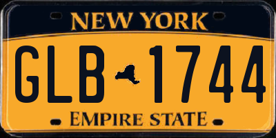 NY license plate GLB1744