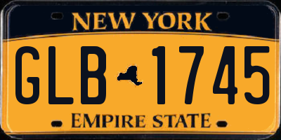 NY license plate GLB1745