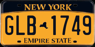 NY license plate GLB1749