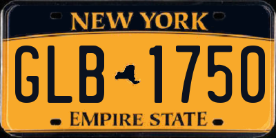 NY license plate GLB1750