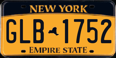 NY license plate GLB1752