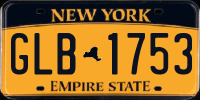 NY license plate GLB1753