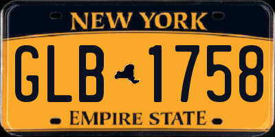 NY license plate GLB1758