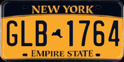 NY license plate GLB1764