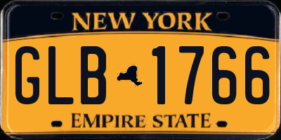 NY license plate GLB1766