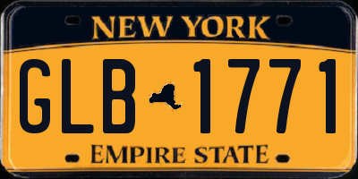 NY license plate GLB1771