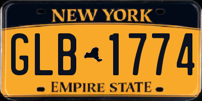 NY license plate GLB1774