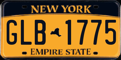 NY license plate GLB1775