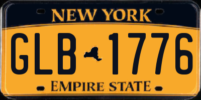 NY license plate GLB1776